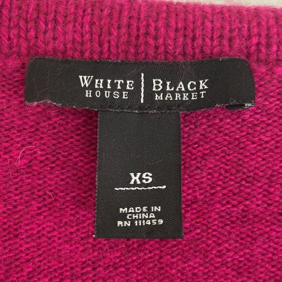 White House Black Market CASHMERE WOOL BLEND Off The Shoulder Sweater Sz Xs - Picture 3 of 6